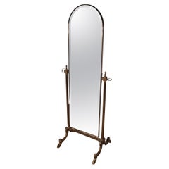 Hollywood Regency Freestanding Cheval Mirror c 1970's
