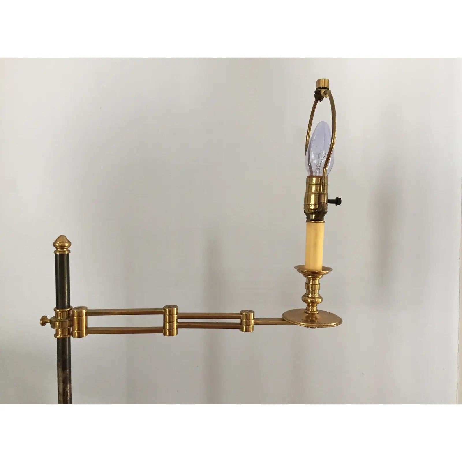Unknown Hollywood Regency French Brass Swing Arm Lamp Maison Charles For Sale