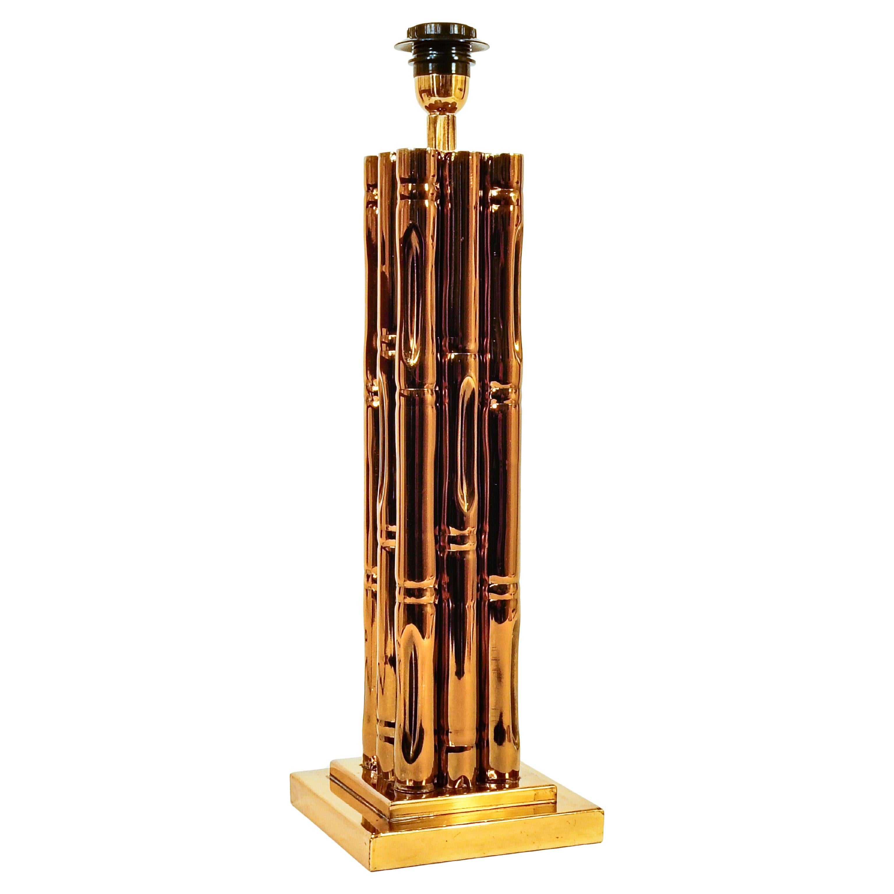 Hollywood Regency. French Riviera table lamp by Maison Jansen, France, 1970s