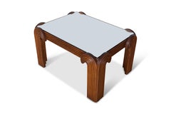 Hollywood Regency Coffee Table with Mirror Top