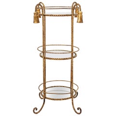 Hollywood Regency Gild Metal Occasional Table