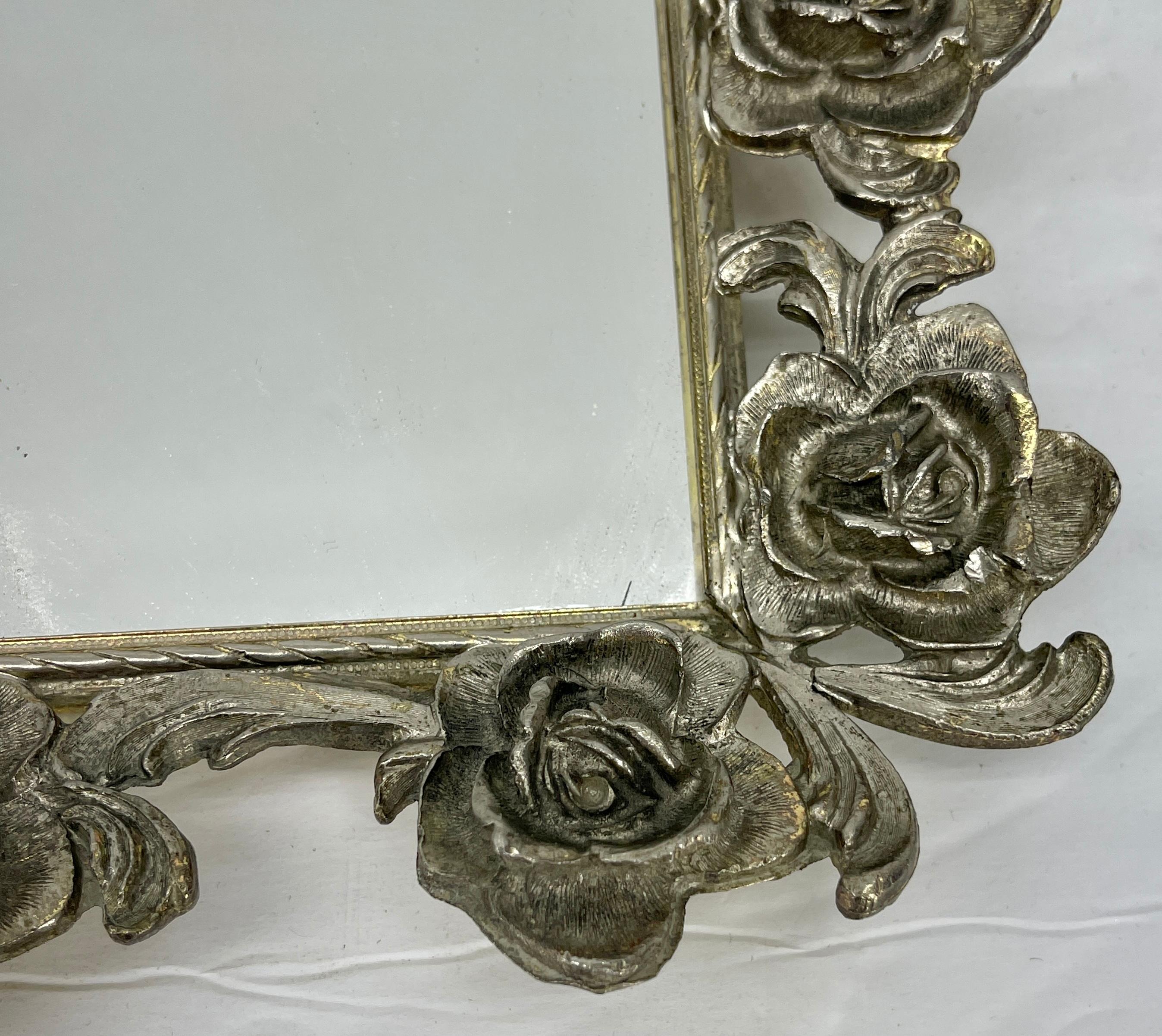 Hollywood Regency Gilded Brass Vanity Mirror Tray 2