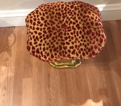 Hollywood Regency Gilded Camel Stool