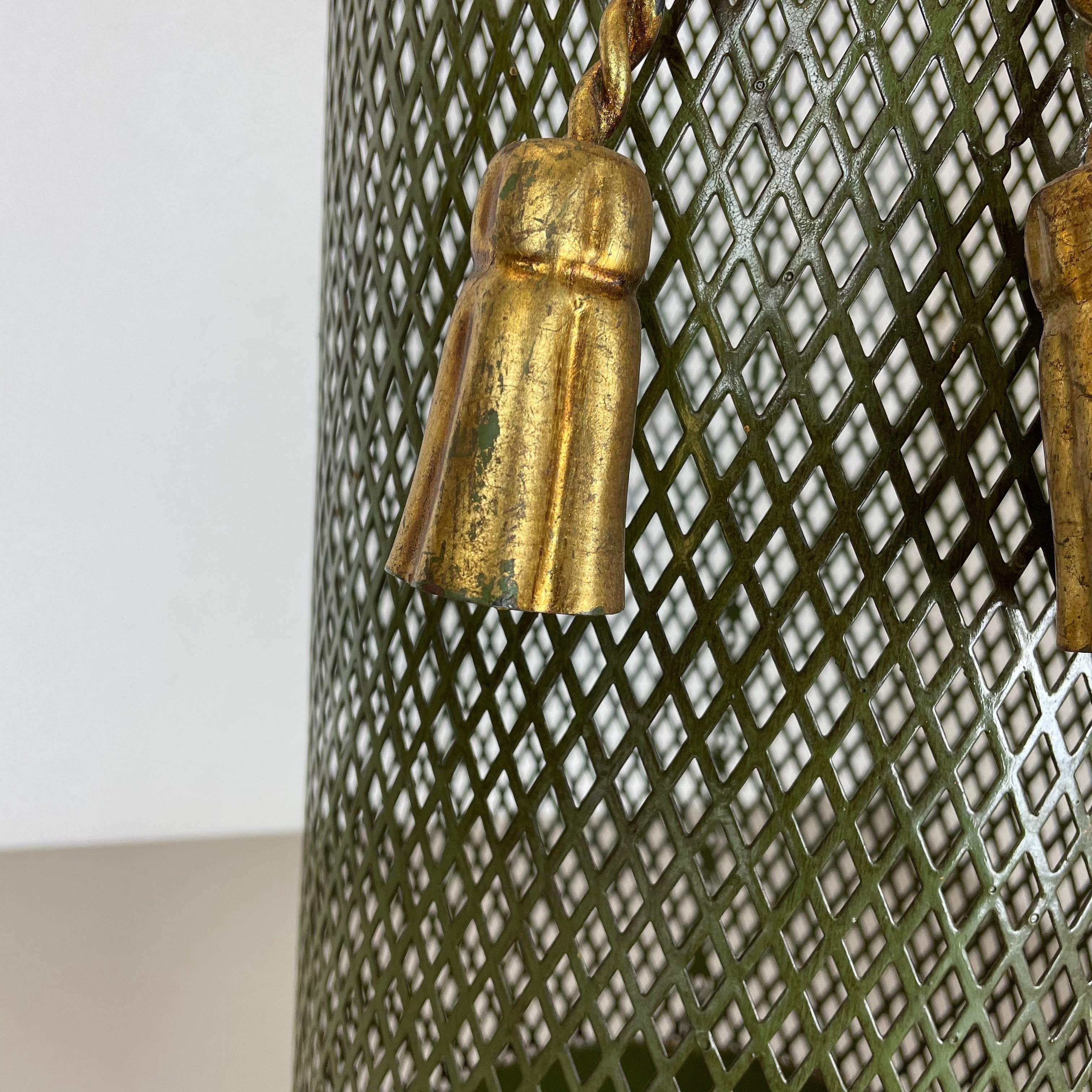 Paragüero de metal dorado Hollywood Regency de Li Puma Firenze, Italia, años 50 en venta 4