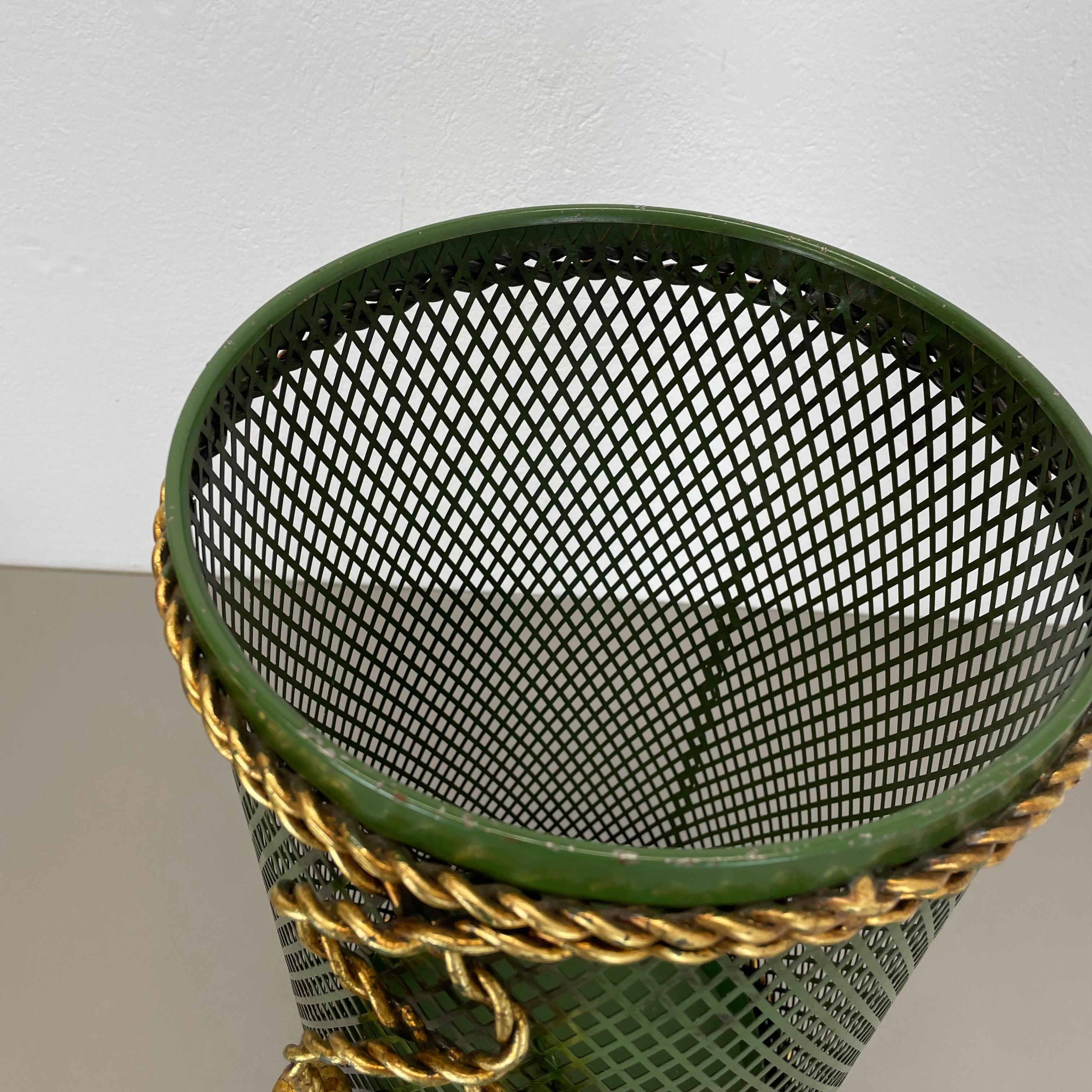 Milieu du XXe siècle Hollywood Regency Gilded Metal Umbrella Stand by Li Puma, Firenze, Italy, 1950s en vente