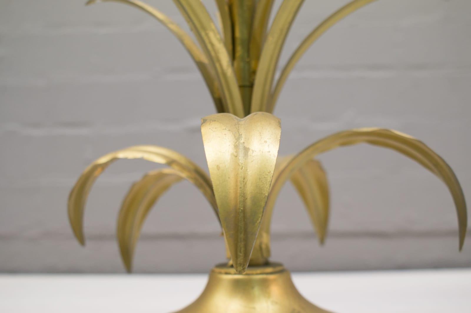 Hollywood Regency Gilded Pineapple Floor Lamp, 1970s 4