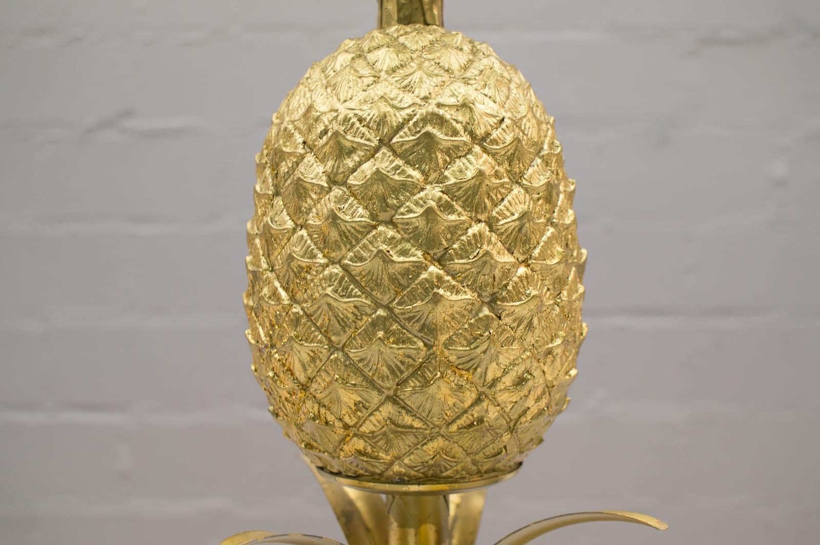 Hollywood Regency Gilded Pineapple Floor Lamp, 1970s 5