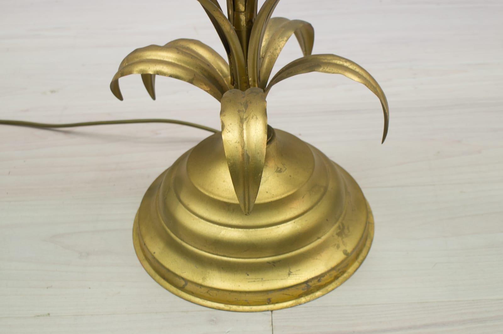 Hollywood Regency Gilded Pineapple Floor Lamp, 1970s 2