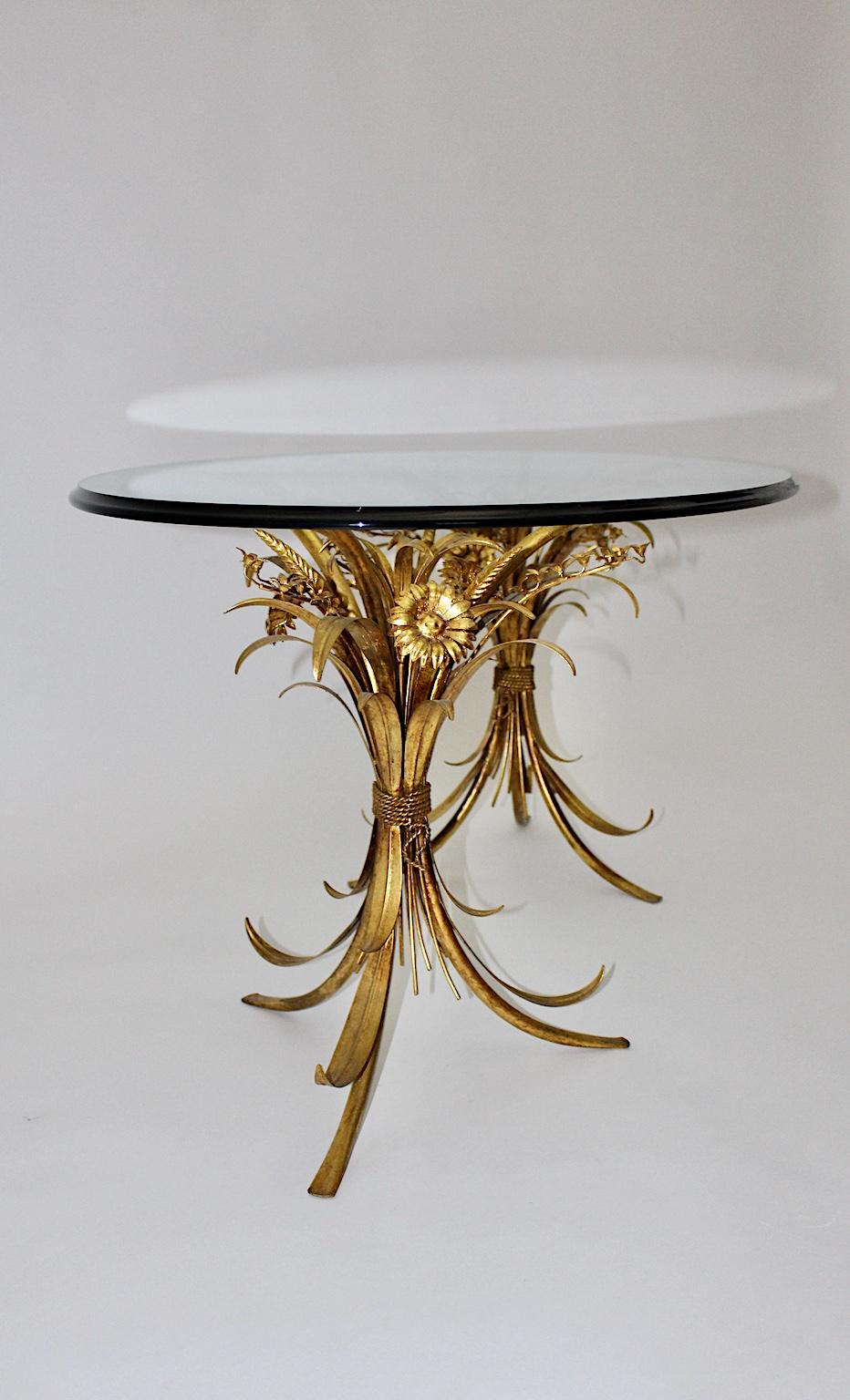 Hollywood Regency Gilded Vintage Coco Chanel Style Coffee Table, France, 1960s 4