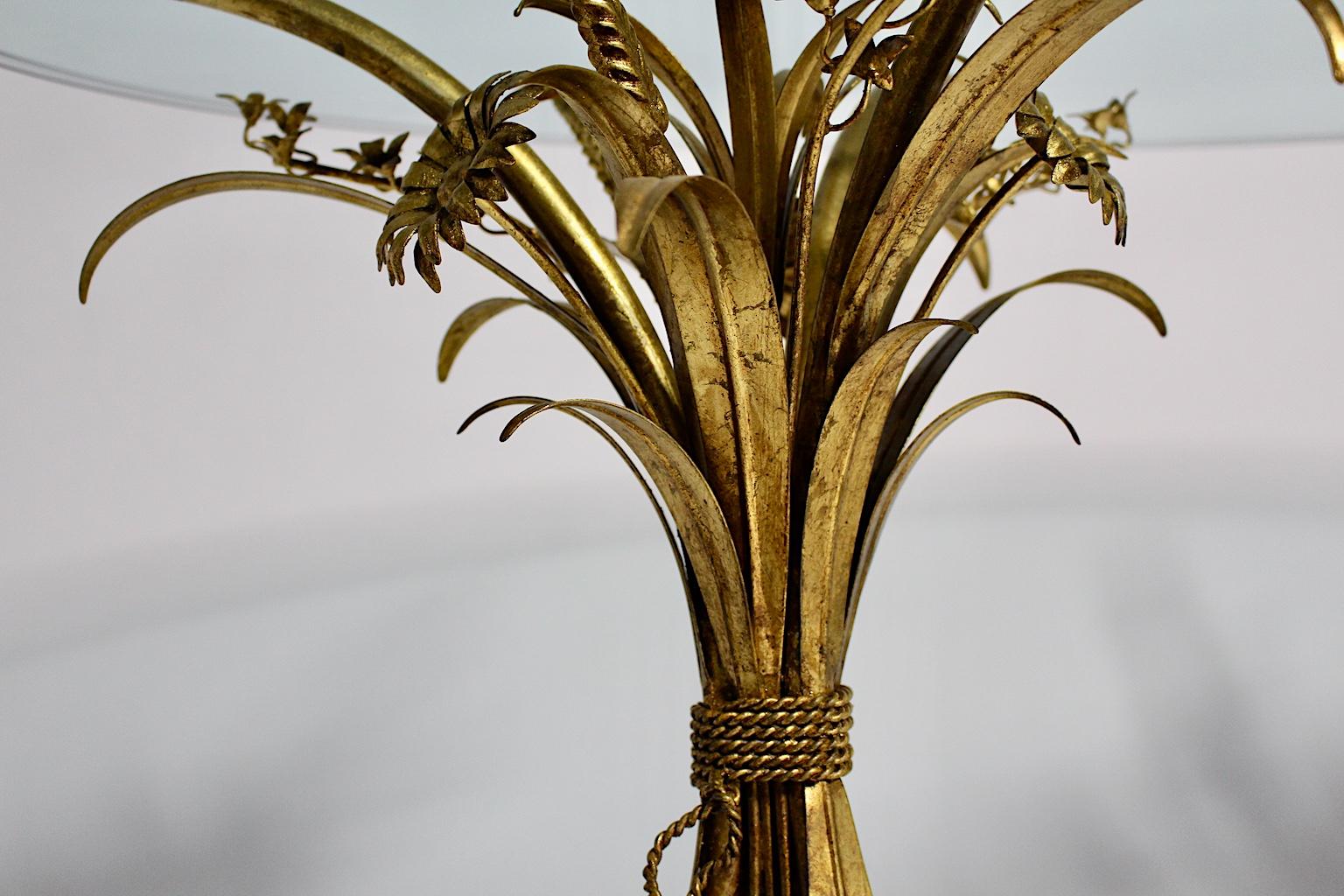 Hollywood Regency Gilded Vintage Coco Chanel Style Coffee Table, France, 1960s 8