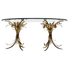 Hollywood Regency Gilded Vintage Coco Chanel Style Coffee Table, France, 1960s