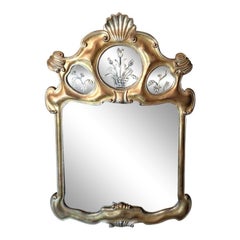 Hollywood Regency Gilt and Etched Mirror