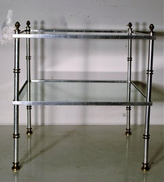 Hollywood Regency Gilt Brass and Aluminium Table