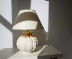 Hollywood Regency Gilt Ceramic Table Lamp