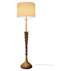Hollywood Regency Gilt Leaf Floor Lamp