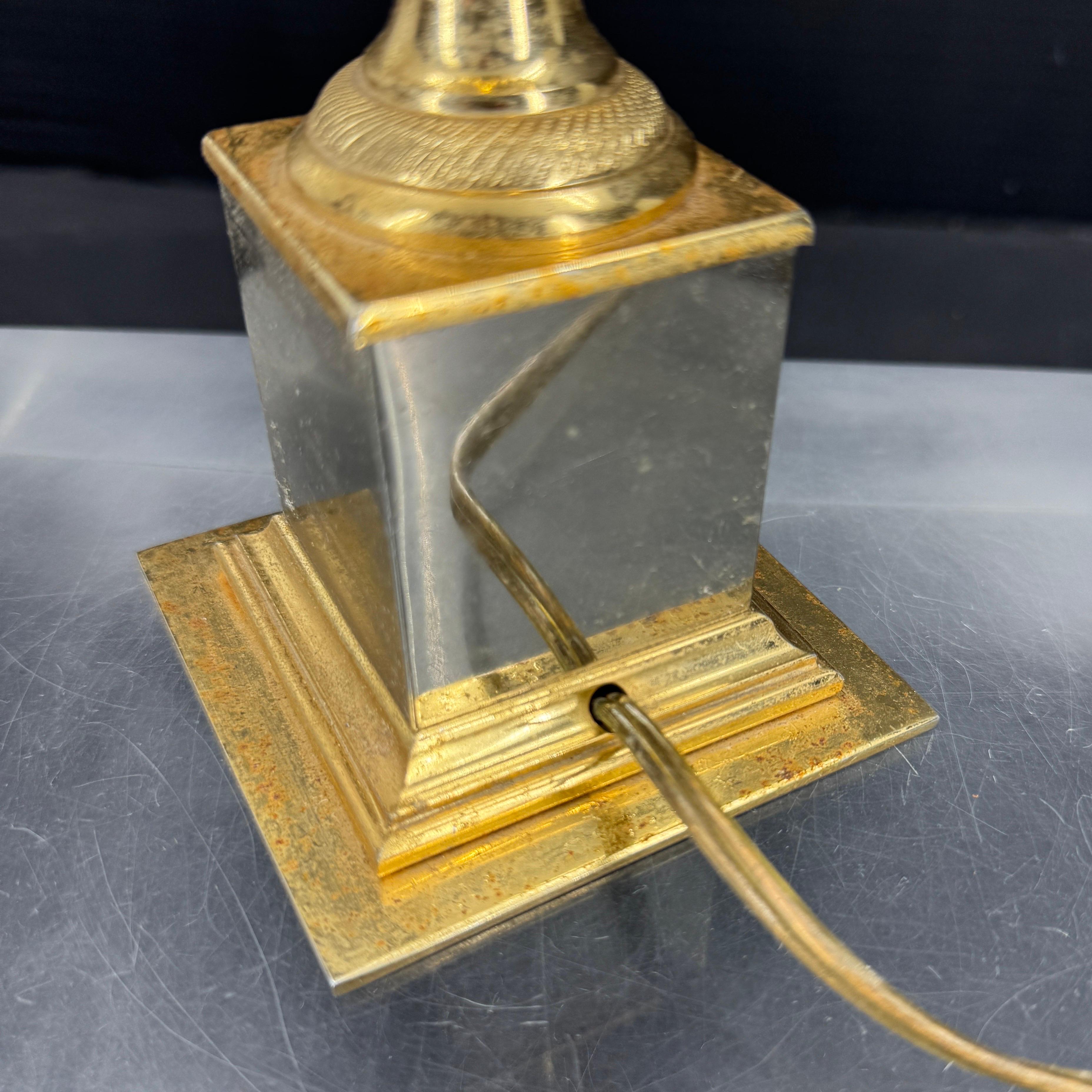 Lampada da tavolo Hollywood Regency a foglia d'oro e argento Petite Small in vendita 6