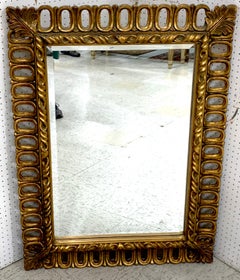 Hollywood Regency Gilt Ring Motif Mirror