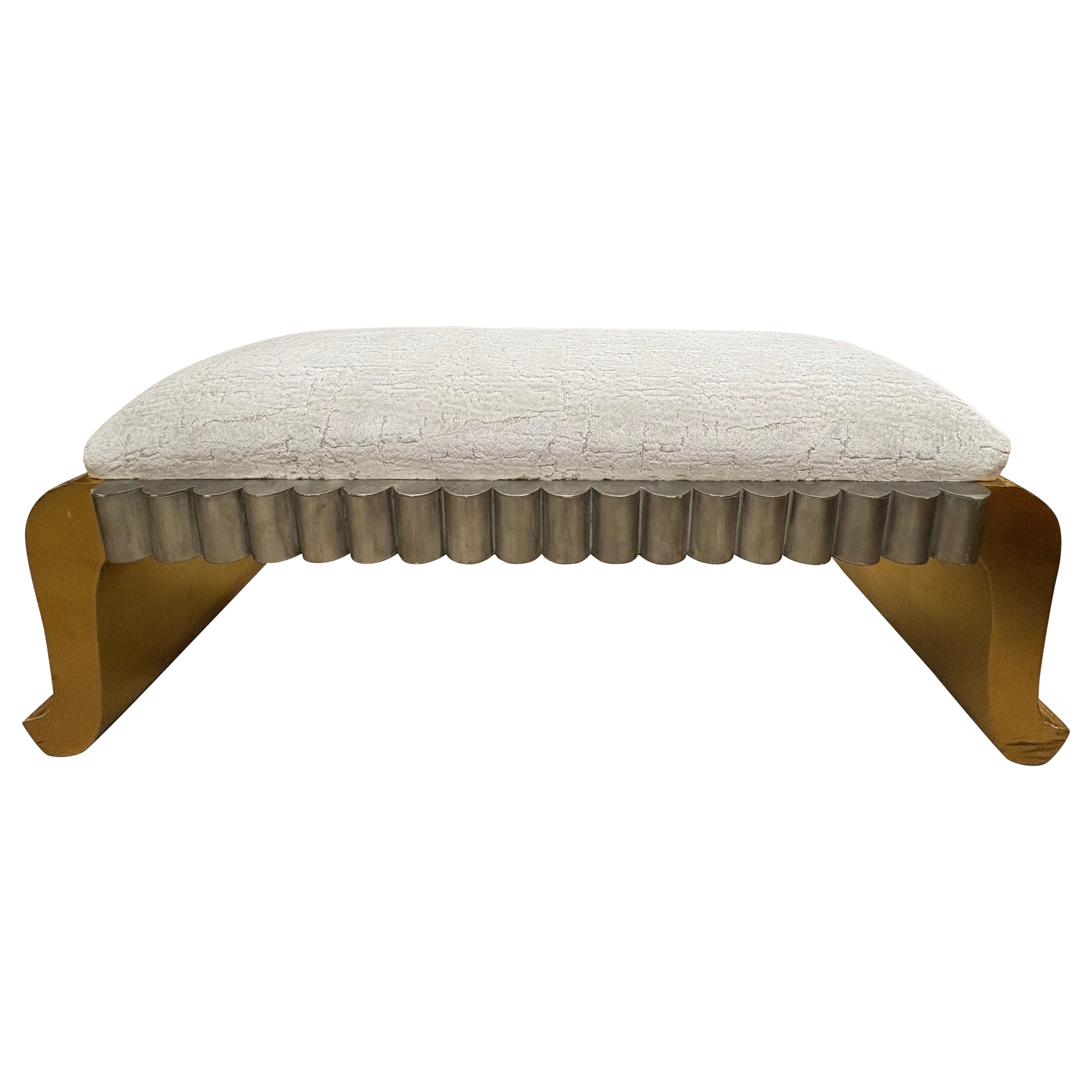 Hollywood Regency Giltwood Bench