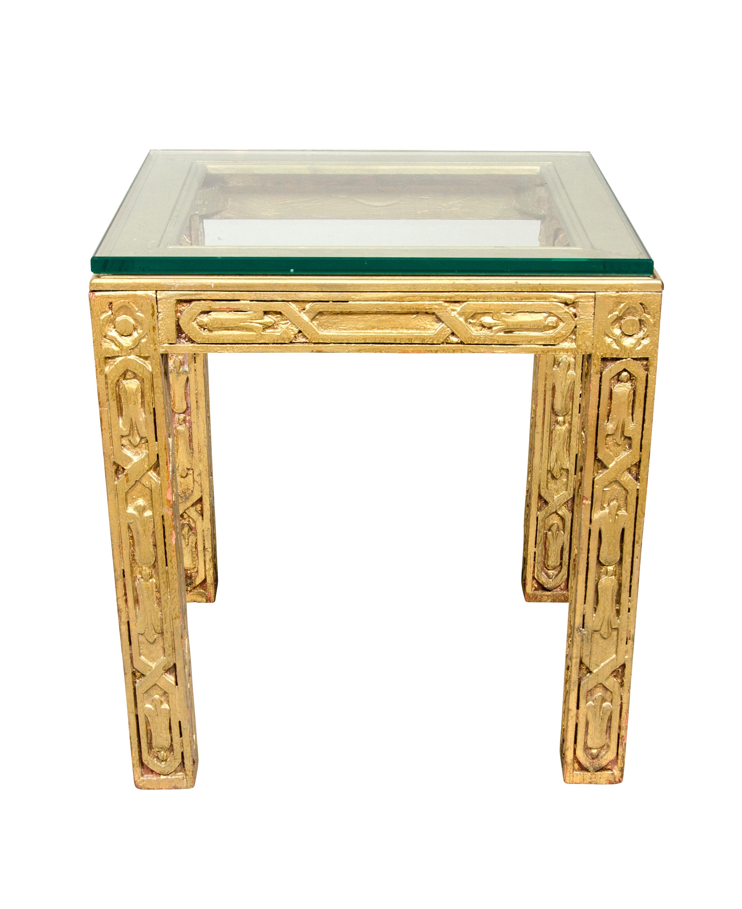 American Hollywood Regency Giltwood End Table For Sale