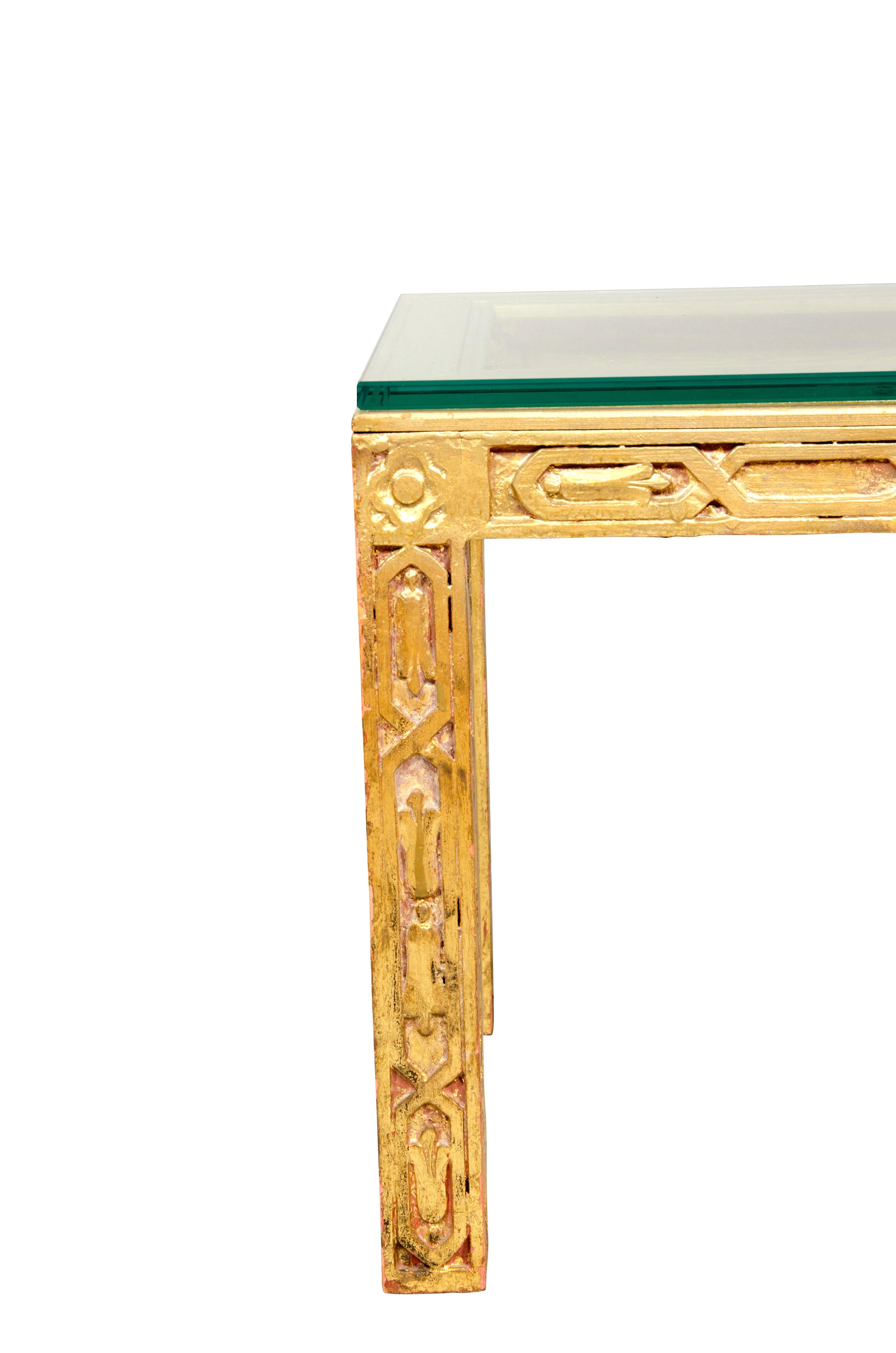 Hollywood Regency Giltwood End Table For Sale 2