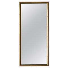Hollywood Regency Giltwood Faux Bamboo Wall Mirror