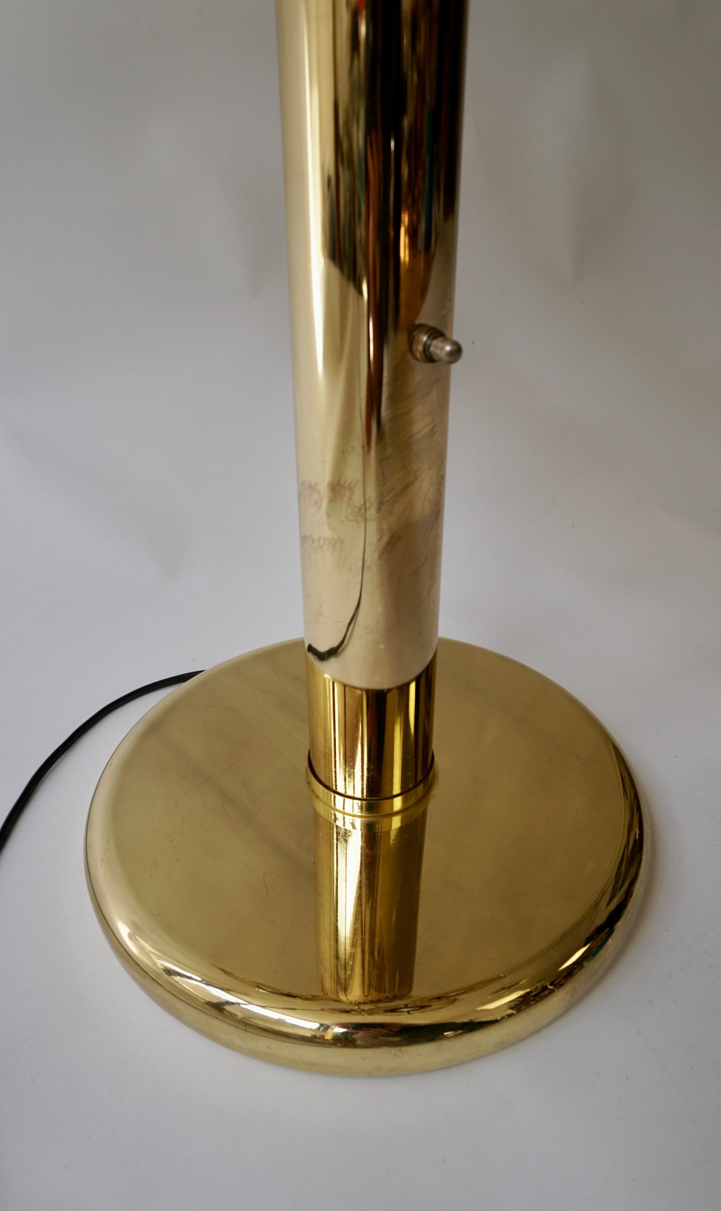 Hollywood Regency Glas und Messing 5 Arm Tulip Lotus Lampe 1970s im Angebot 11