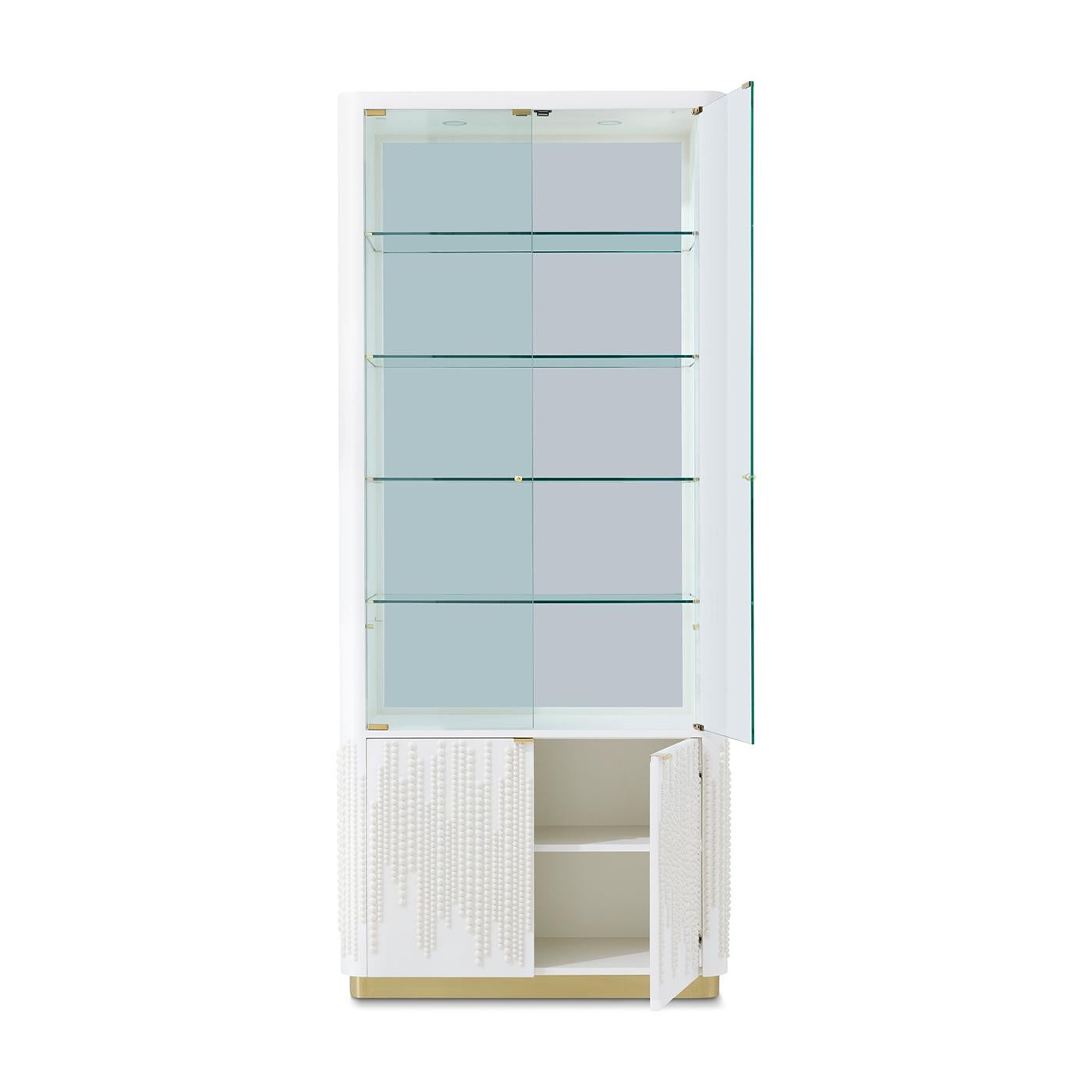 Vietnamese Hollywood Regency Glass Door Bookcase For Sale