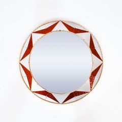 Hollywood Regency. Glass mosaic Sunburst mirror, Spain, 1960s