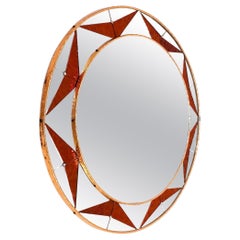 Hollywood Regency. Glass mosaic Sunburst mirror, Spain, 1960s