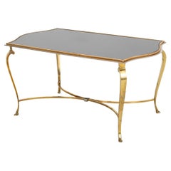 Hollywood Regency Glass Top Coffee Table