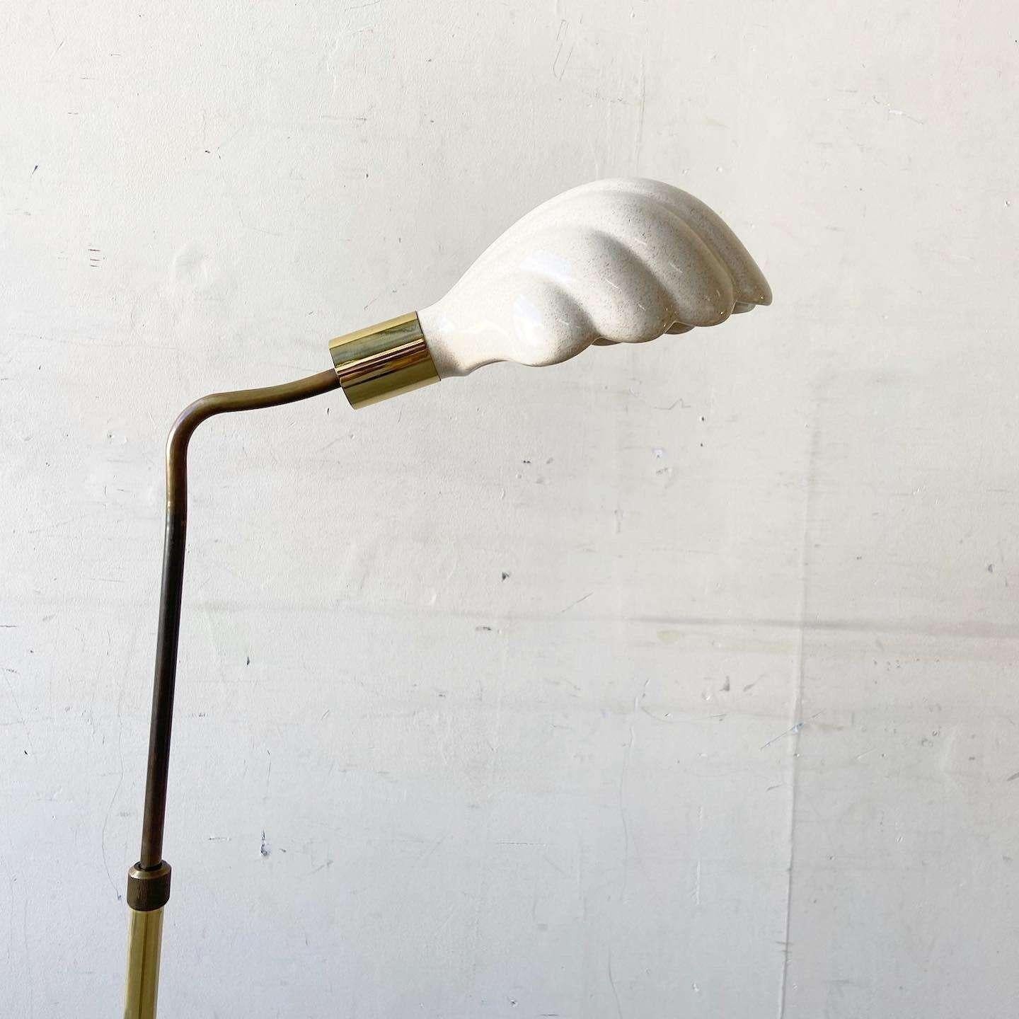 vintage clam shell floor lamp
