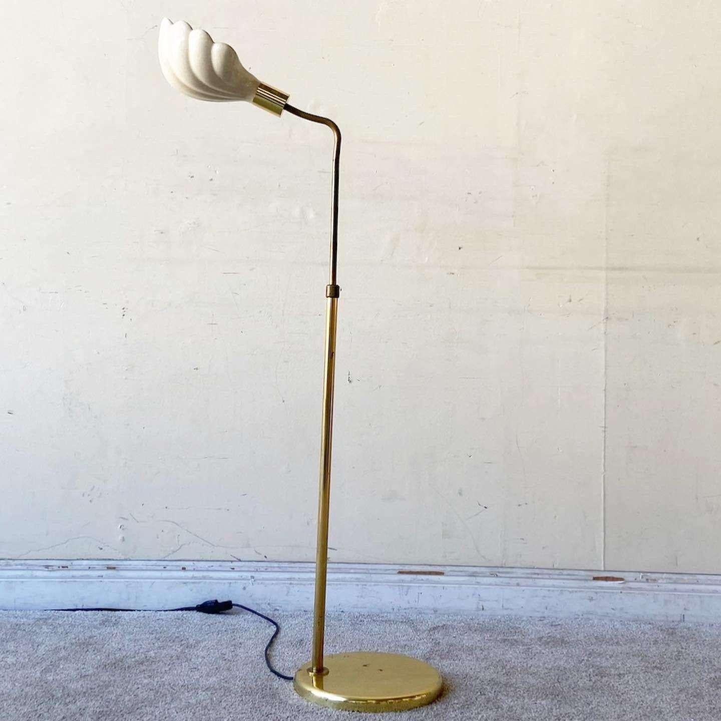 vintage clam shell floor lamp