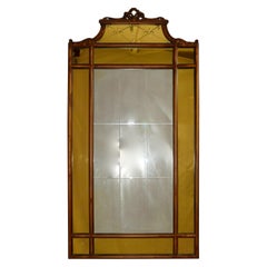 Hollywood Regency Gold and Silver Tone Wood Framed Mirror
