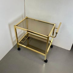 Hollywood Regency Gold Bar Cart, 1980s