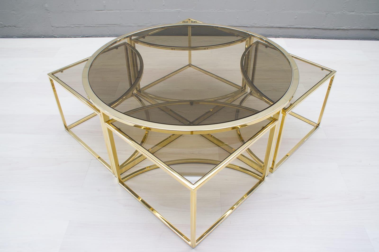 brass nesting coffee tables