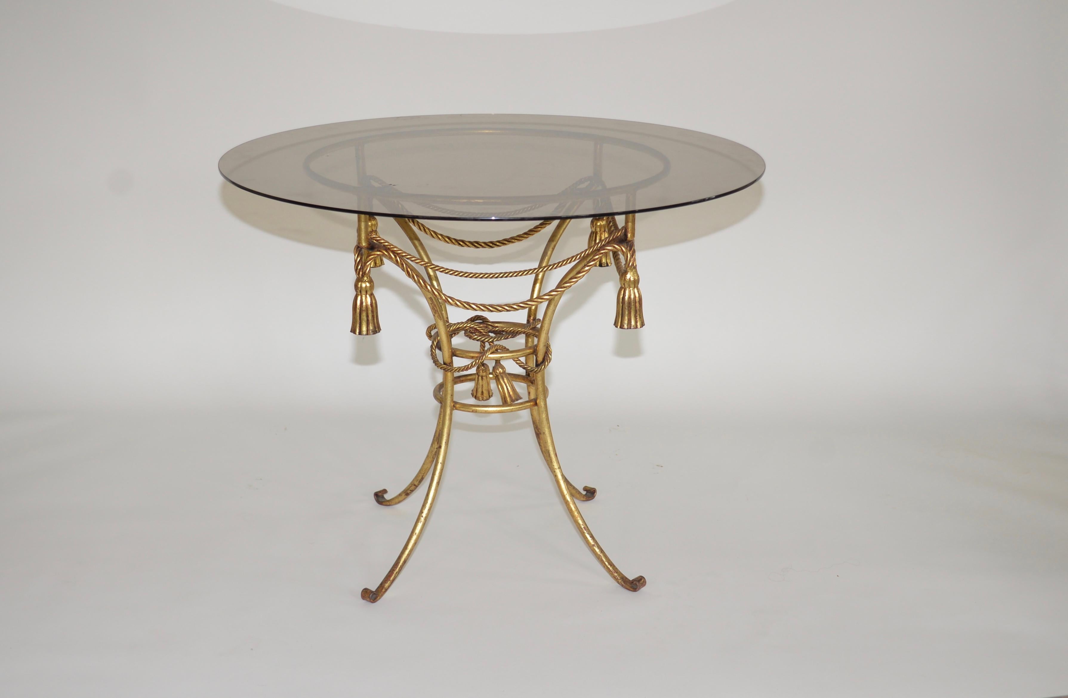 Gold Leaf Hollywood Regency Gold Gilt Table