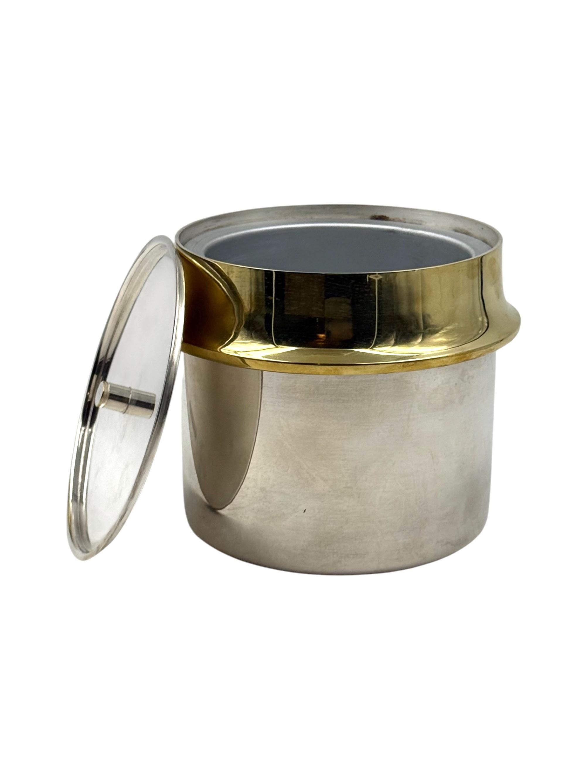 Hollywood regency gold Ice Bucket, Italy ca. 1980s in vendita 3