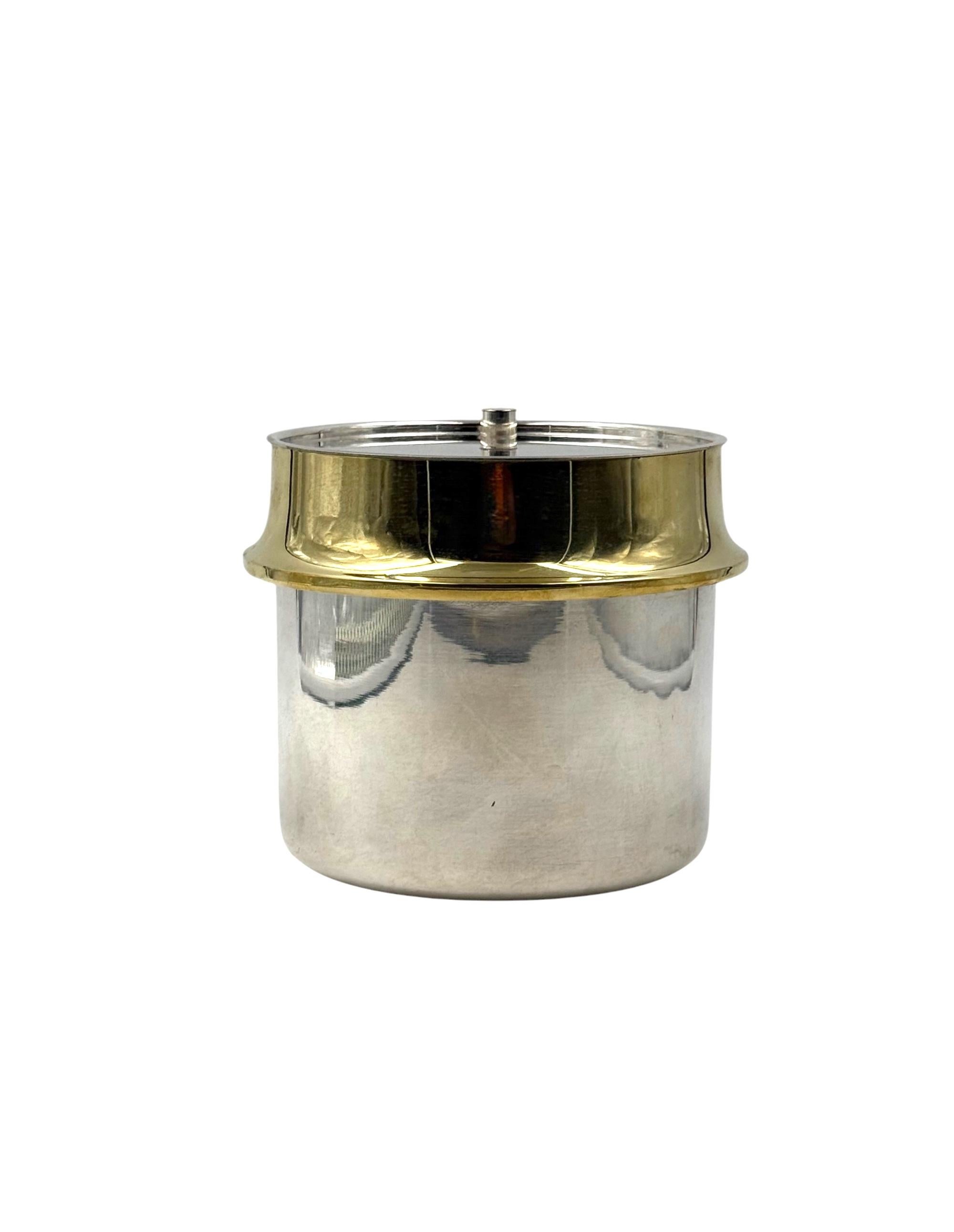 Hollywood regency gold Ice Bucket, Italy ca. 1980s in vendita 4