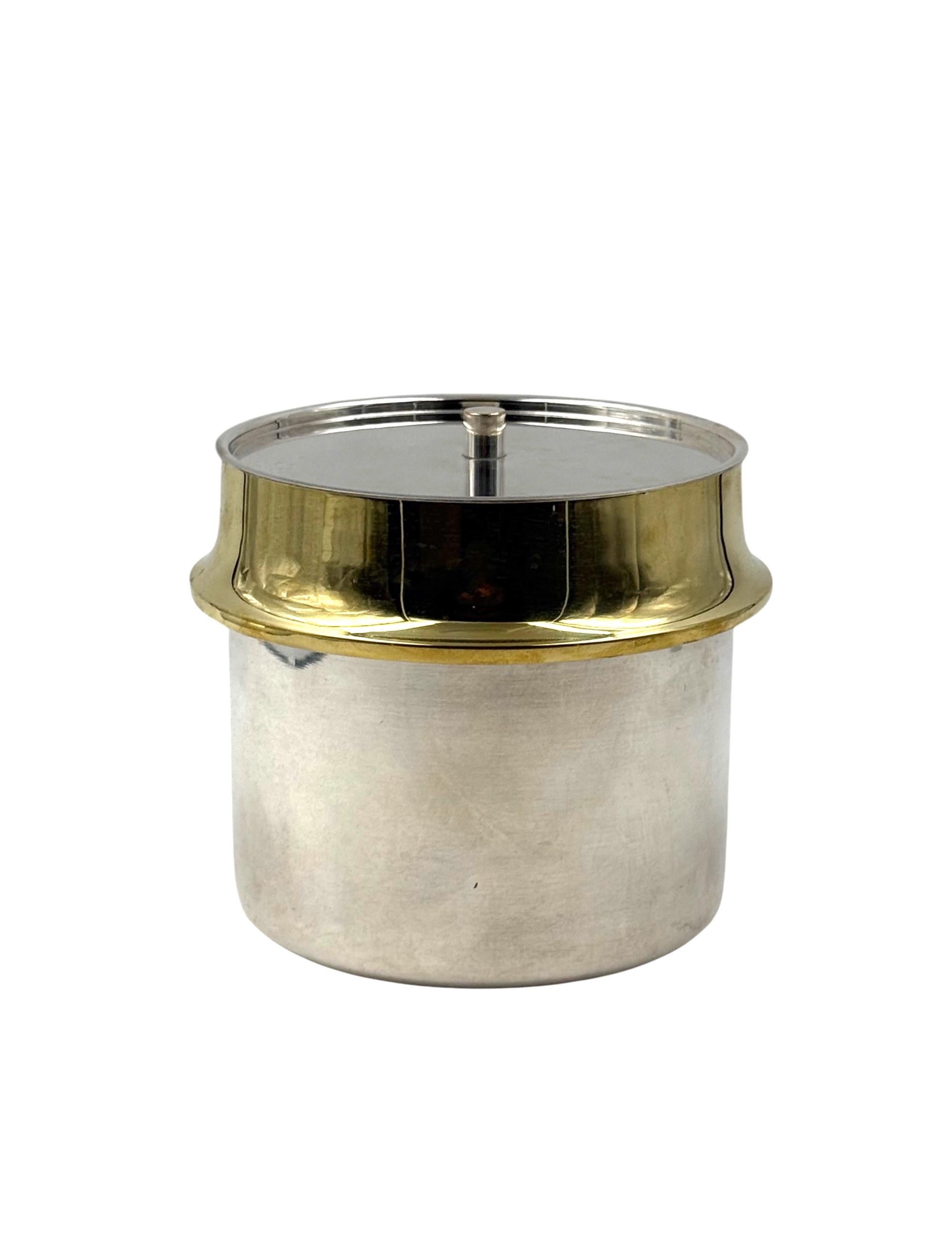 Metallo Hollywood regency gold Ice Bucket, Italy ca. 1980s in vendita