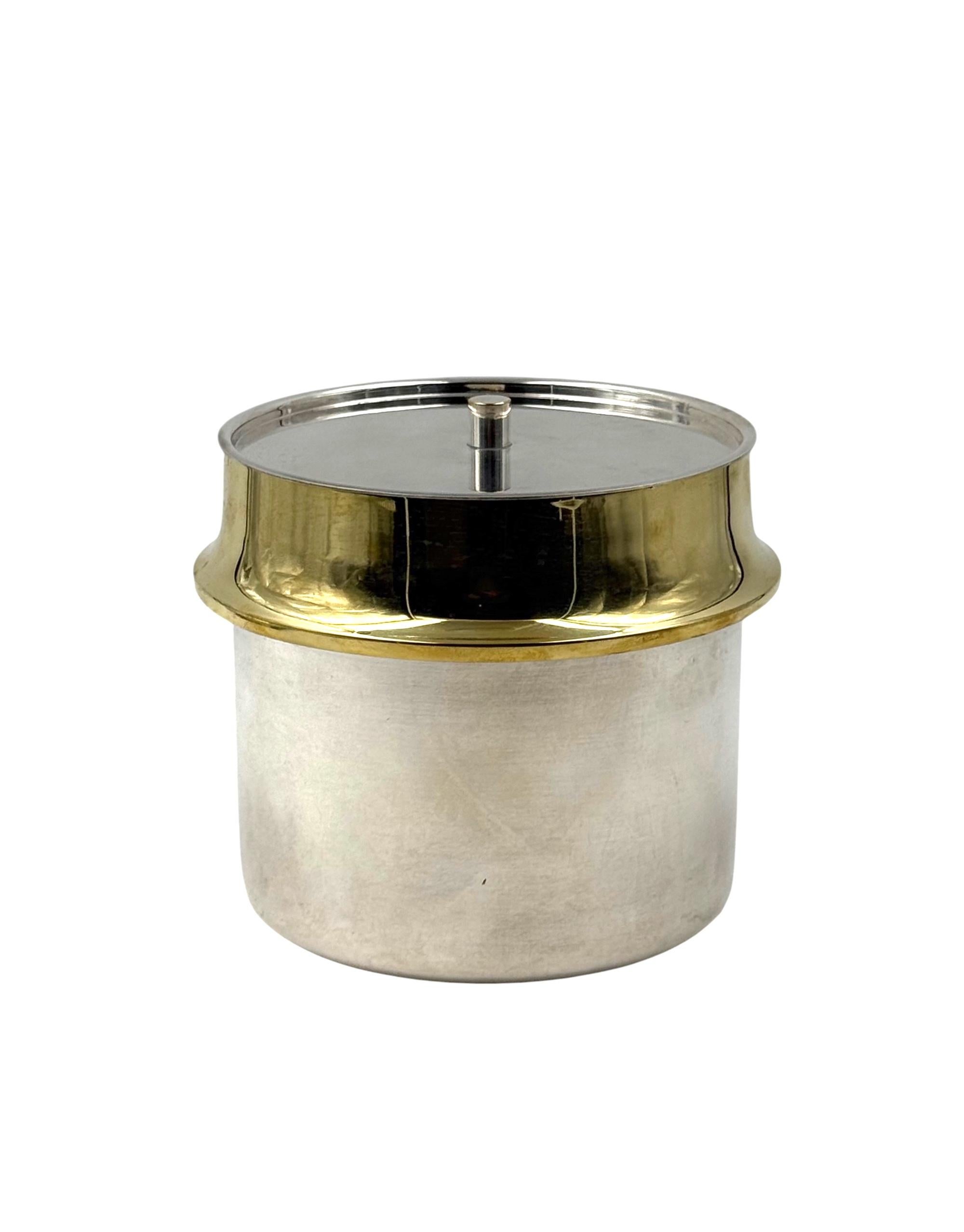 Hollywood regency gold Ice Bucket, Italy ca. 1980s in vendita 1