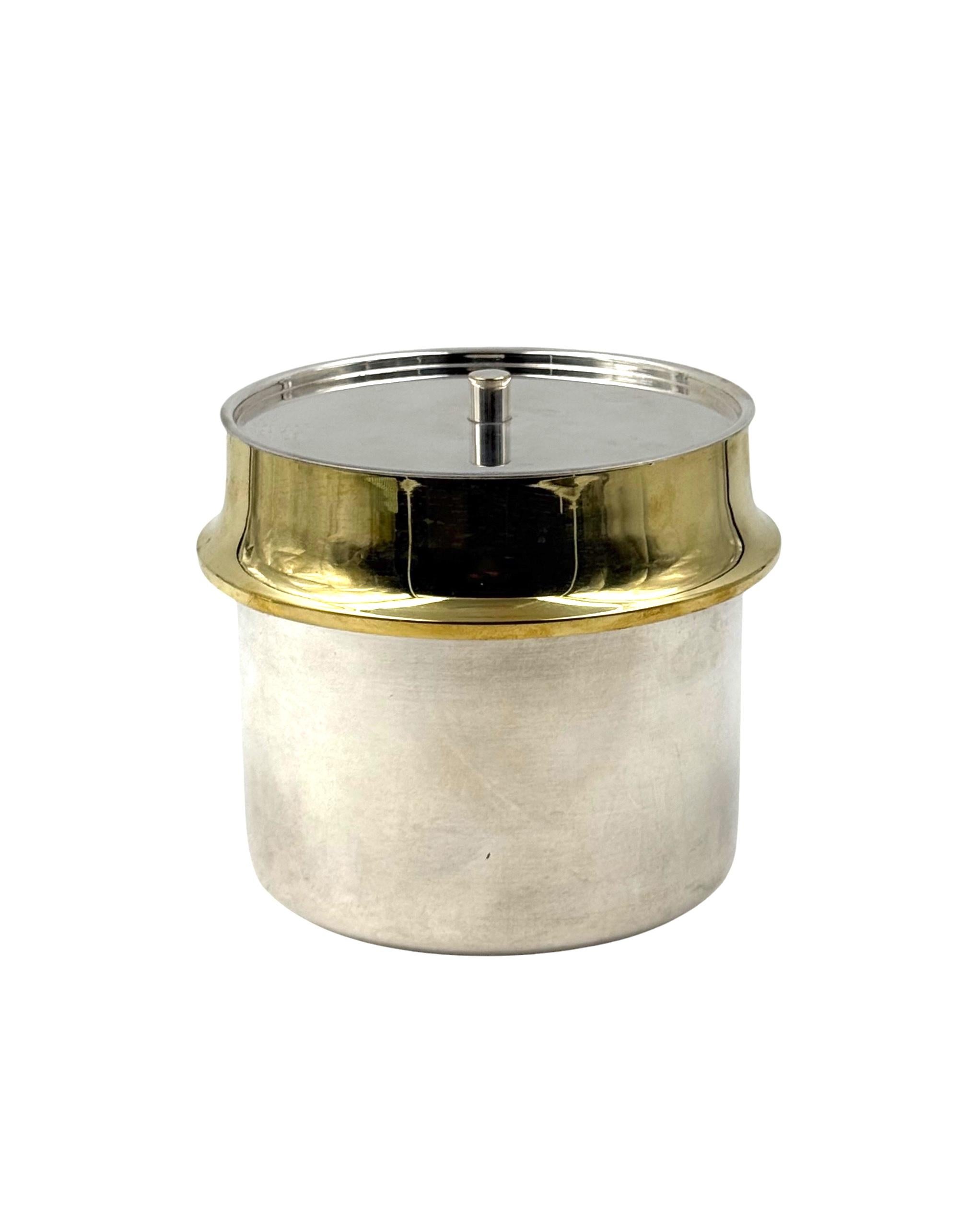 Hollywood regency gold Ice Bucket, Italy ca. 1980s in vendita 2