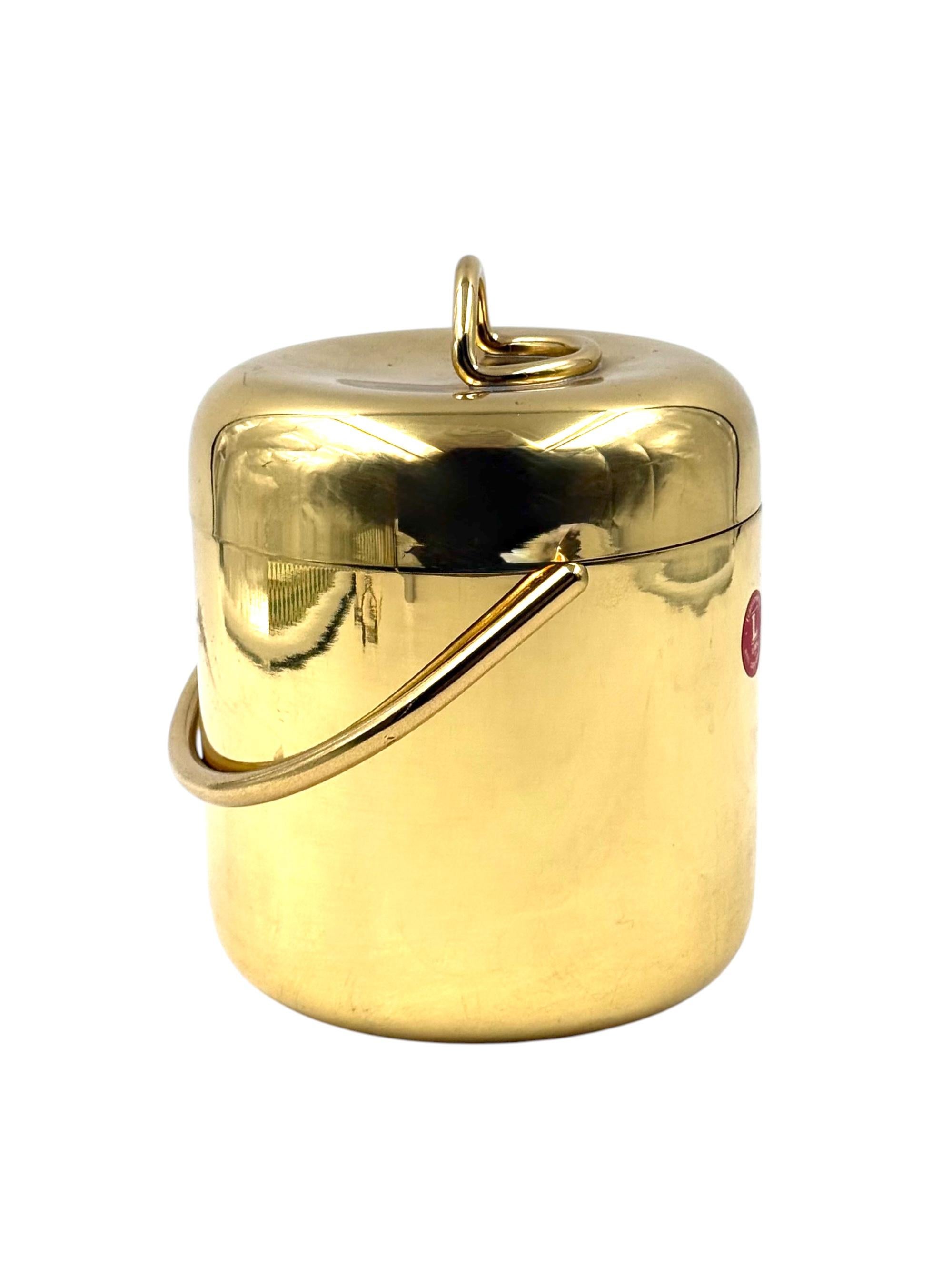 Hollywood regency gold Ice Bucket, Lira Italy ca. 1980s in vendita 4