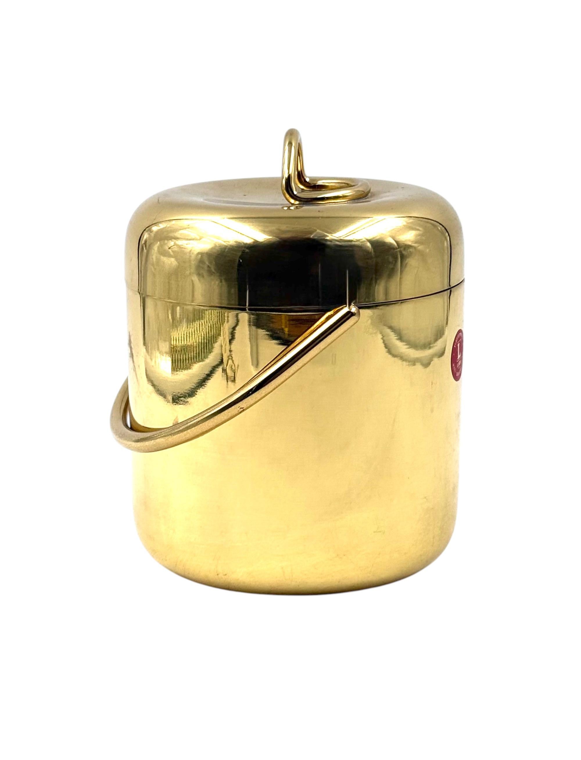 Hollywood regency gold Ice Bucket, Lira Italy ca. 1980s in vendita 5