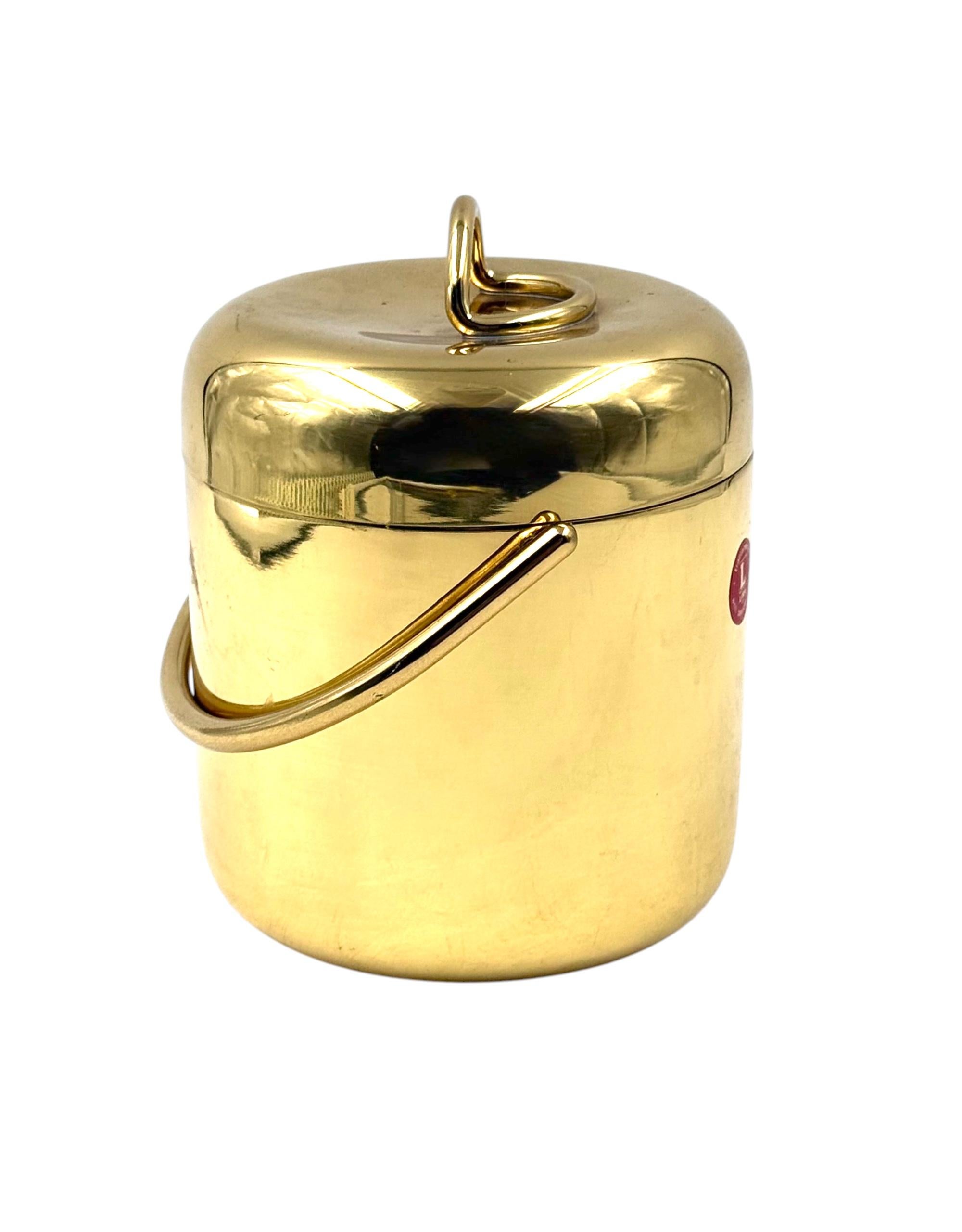 Hollywood regency gold Ice Bucket, Lira Italy ca. 1980s in vendita 6
