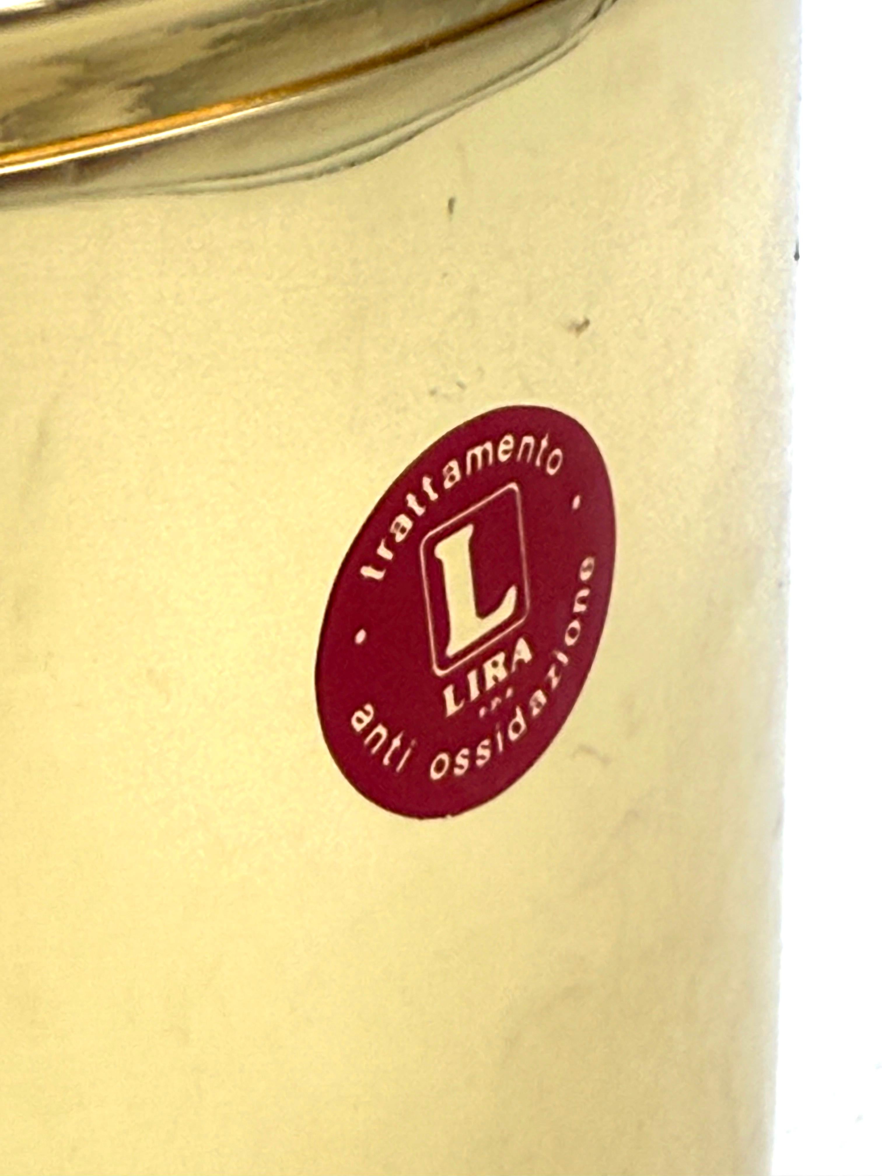 Hollywood Regency Hollywood regency gold Ice Bucket, Lira Italy ca. 1980s in vendita