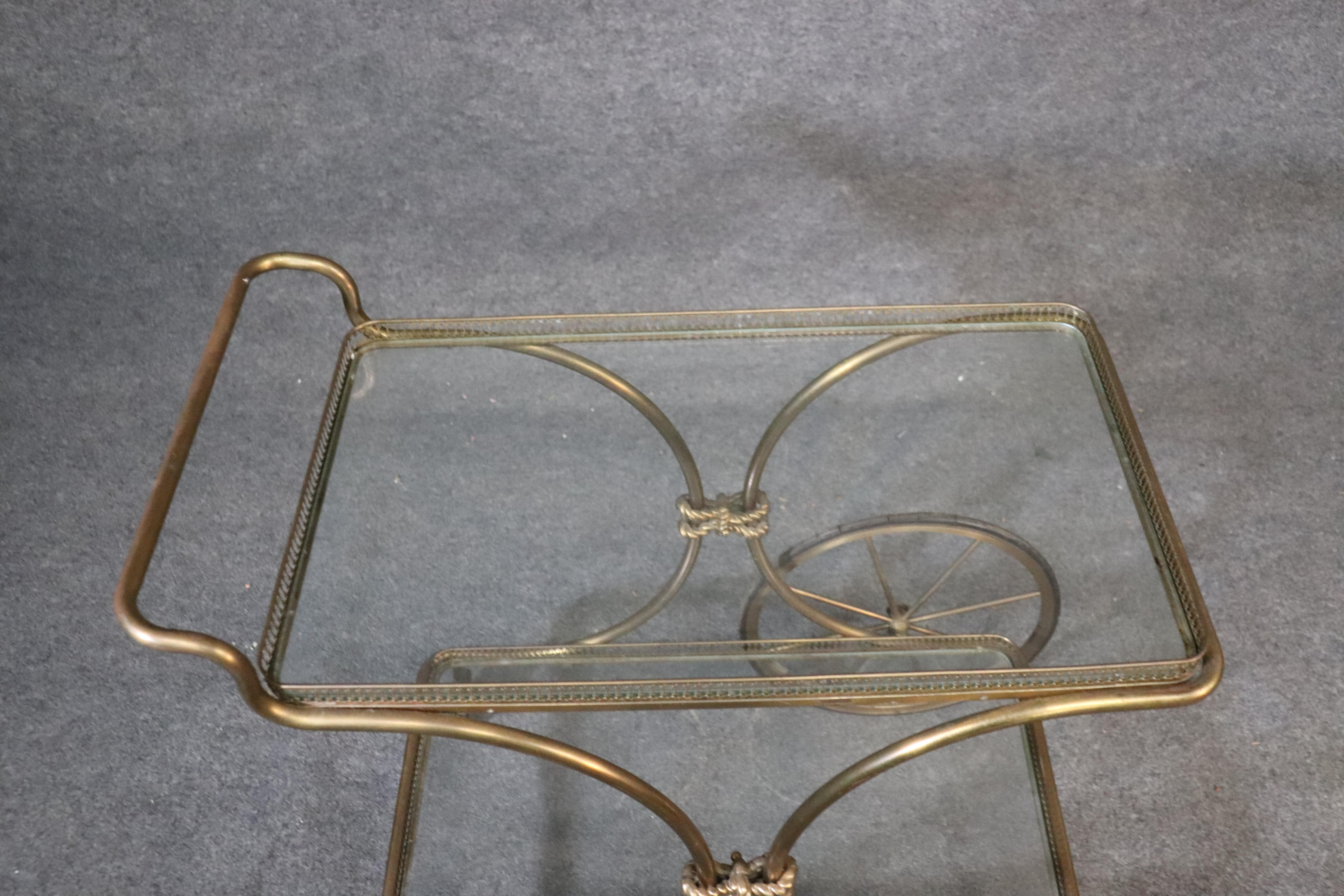 Steel Hollywood Regency Gold Leaf Gilded Metal Italian Tea Trolley Liquor Cart