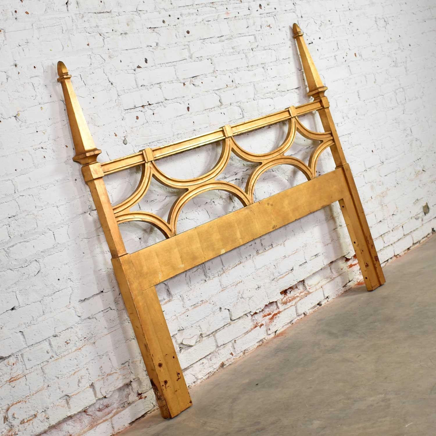 Hollywood Regency GoldLeaf QueenSize Headboard at 1stDibs regency