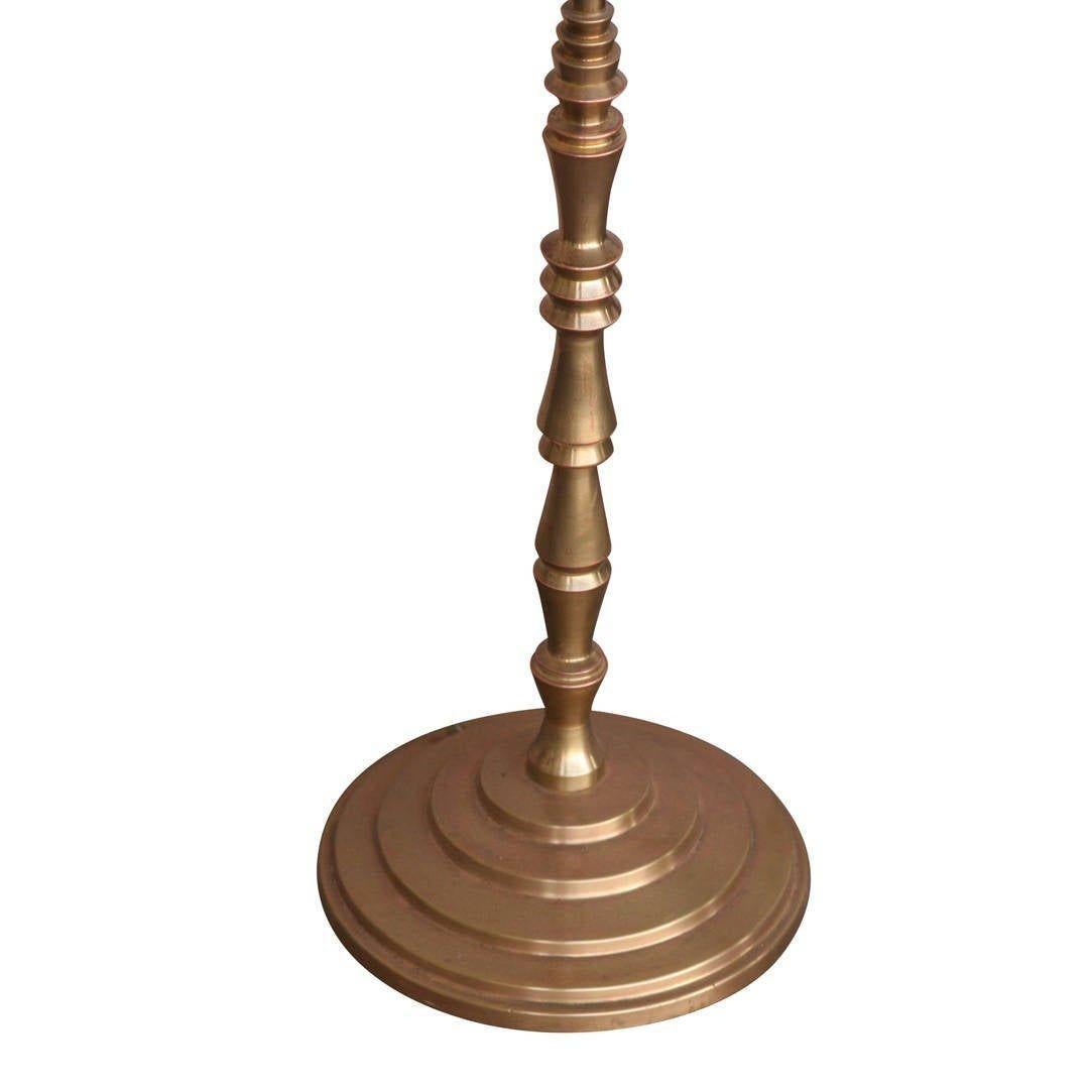 Lámpara de pie Hollywood Regency Bronce Dorado Estadounidense en venta