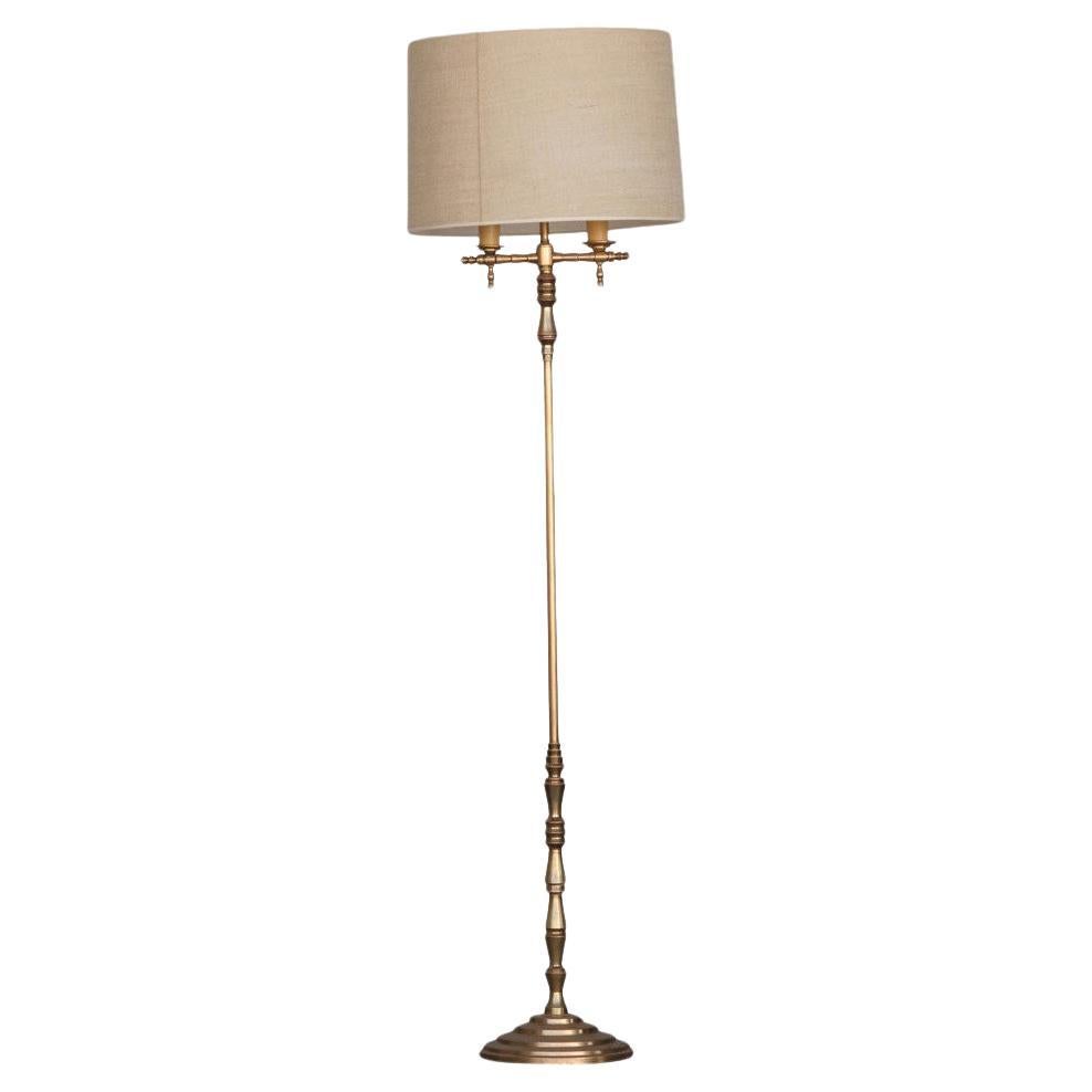 Hollywood Regency-Stehlampe aus vergoldeter Bronze im Angebot