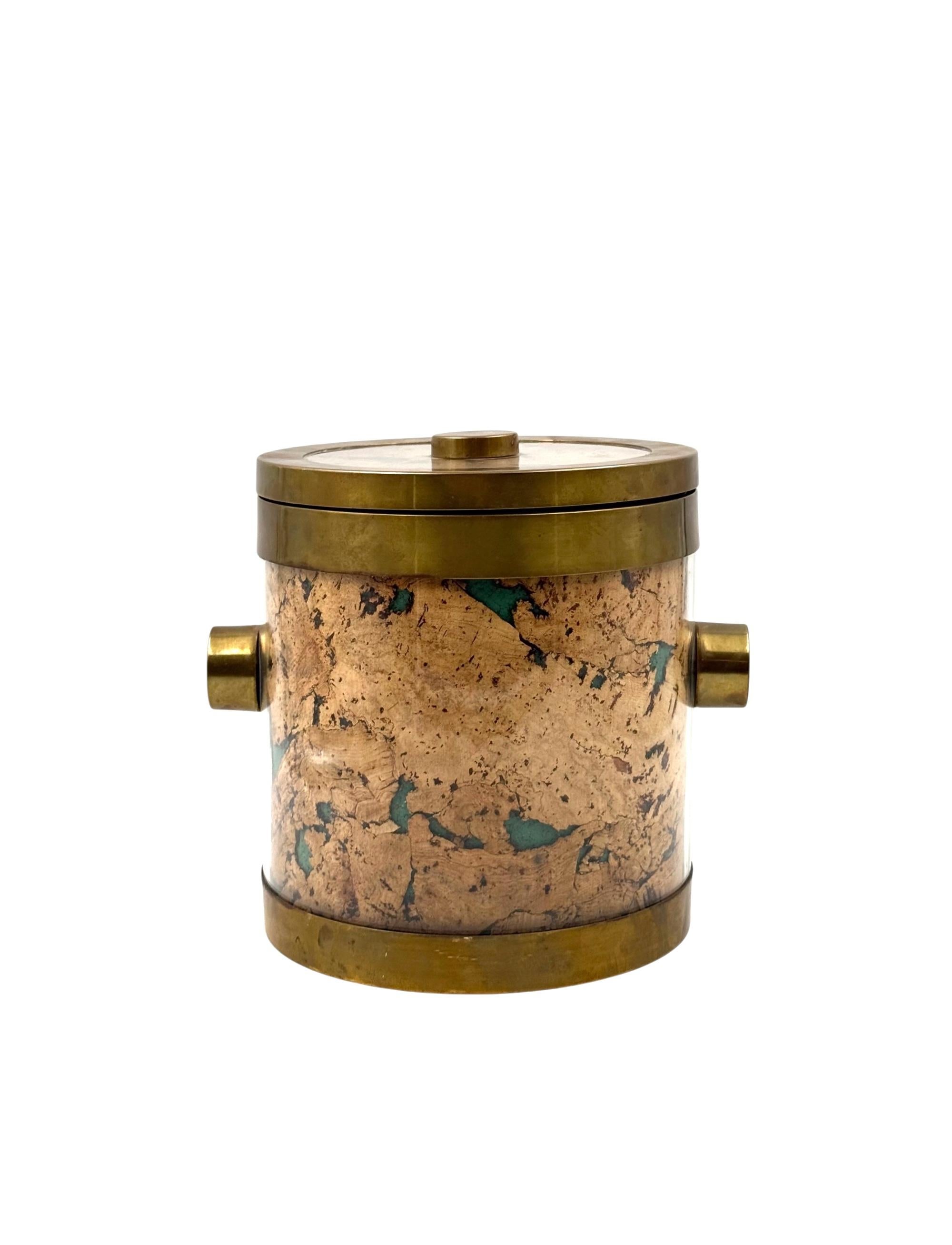 Goldener Hollywood-Regency-Eiskübel, Frankreich ca. 1970er Jahre (Italian) im Angebot